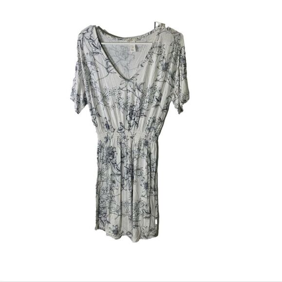 H&M XS‎ White Floral Jersey Dress - Picture 2 of 5